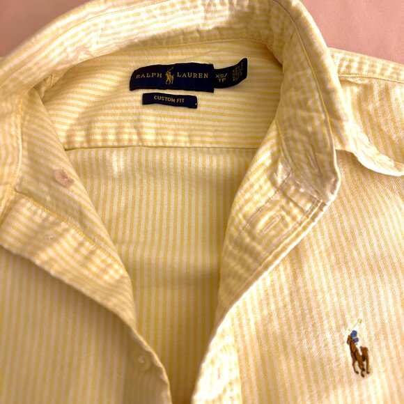 Ralph Lauren- Vintage striped yellow button-up - Picture 2 of 5